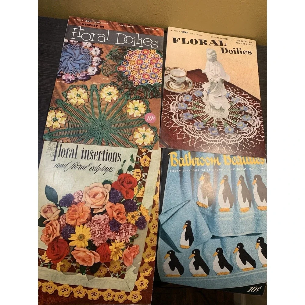 Coats & Clark's J.P Coats Vintage Lot of 5 Booklets Pattern 40s-60s Crochet Knit - Picture 7 of 12